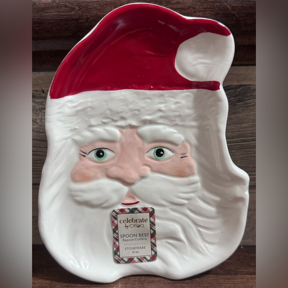Super Cute 🥰 Vintage Santa 🎅 tray 7” by Ciroa - NEW